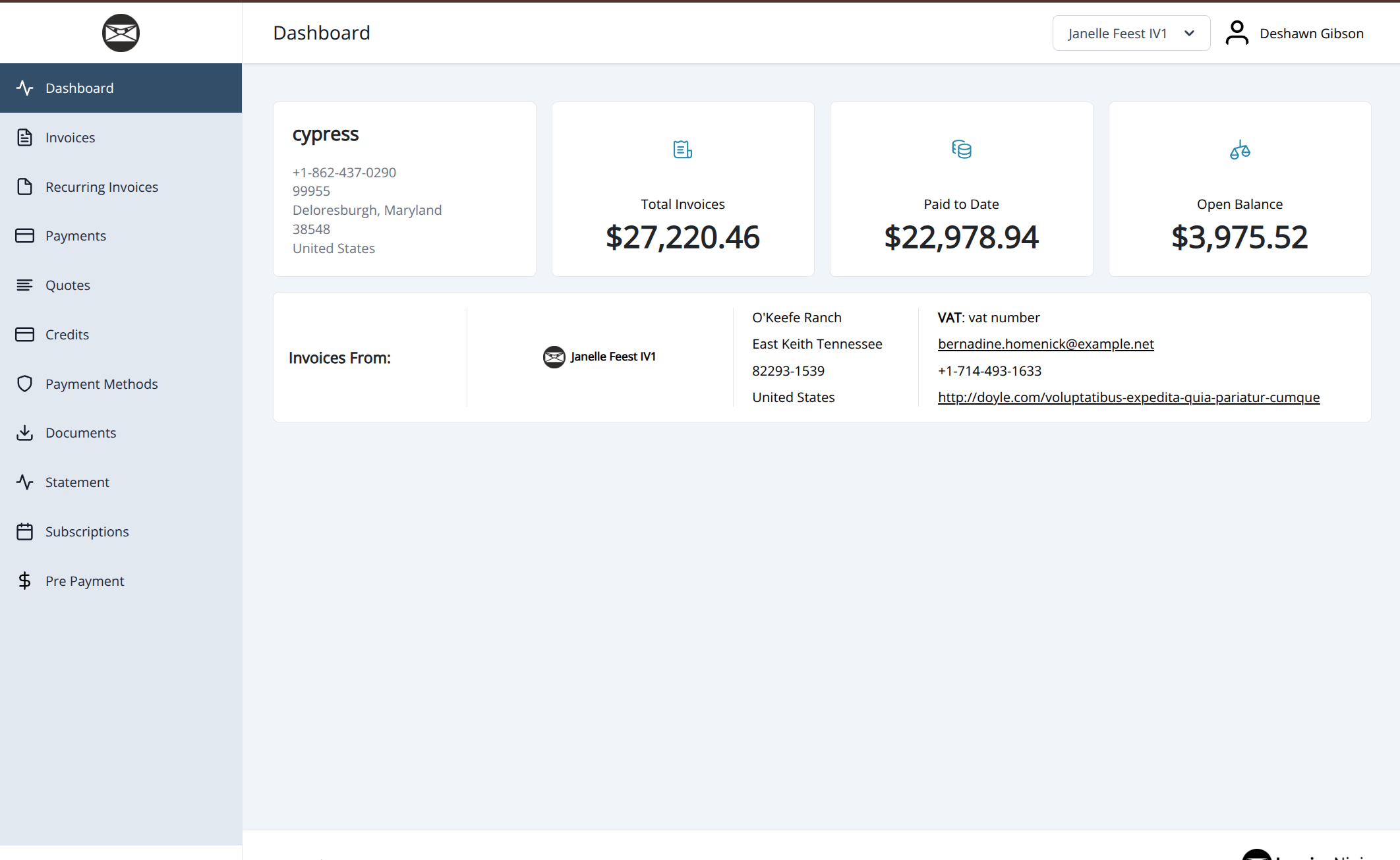 Nordic Slate client portal theme preview