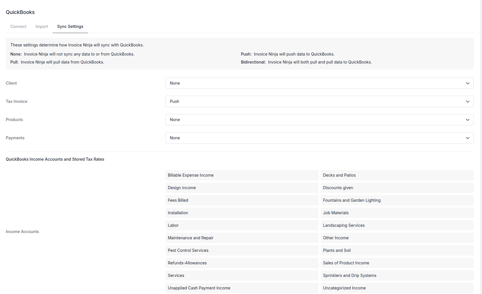 QuickBooks Menu